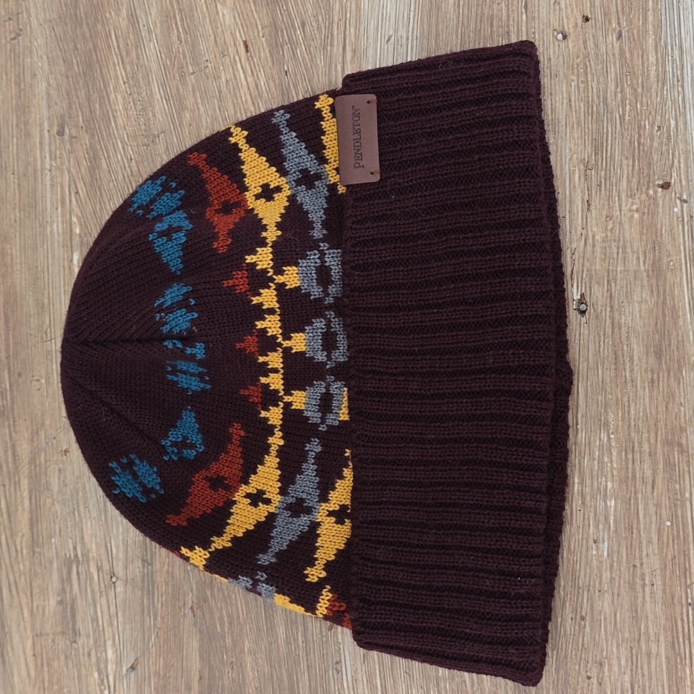 Pendleton Meruno Wool Patterned Knit Beanie